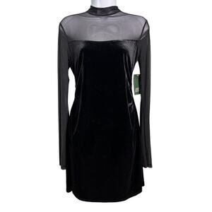NWT Wild Fable Velvet Whimsigoth Dress Womens Medium Bell Sleeve Witchy Punk